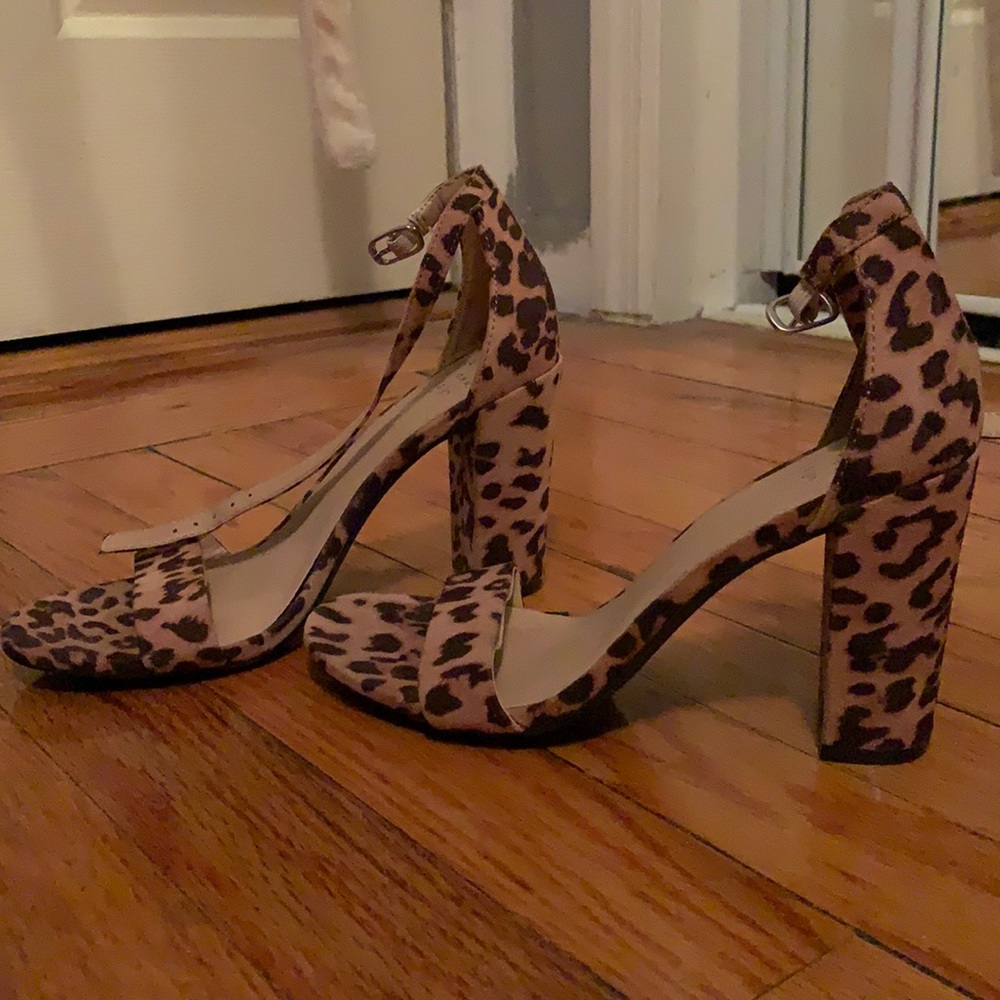 Target Cheetah block heels